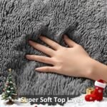 Small Rug Upgrade Non Slip Throw Bedside Area Rugs, Fluffy Soft Grey Mini Bedroom Carpet, Affordable Door Entryway Indoor Inside Front Entrance Dog 2x3 Mat, Home Decor Aesthetic - Image 3