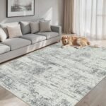 8x10 Area Rugs for Living Room - Washable Rug Modern Abstract Soft Large Neutral Non-Slip Carpet Indoor Floor Stain Resistant Thin Carpets for Bedroom Dining Room Farmhouse Nursery Home Office Grey - Image 6
