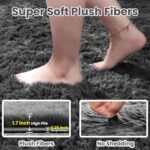 8x10 Area Rugs for Living Room: Ultra Soft Fluffy Shag Grey Rugs for Bedroom, Non-Slip Large Fuzzy Plush Rug Indoor Floor Carpet for Nursery Kids Boys Girls Room, Dorms, Playroom, Modern Home Decor - Image 3