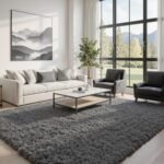 8x10 Area Rugs for Living Room: Ultra Soft Fluffy Shag Grey Rugs for Bedroom, Non-Slip Large Fuzzy Plush Rug Indoor Floor Carpet for Nursery Kids Boys Girls Room, Dorms, Playroom, Modern Home Decor - Image 2