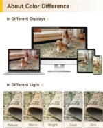 Area Rugs 8'x10' Washable Non-Slip, Floral Vintage Distress Print Pattern Medallion Carpet for Living Room Bedroom Dining Room, Brick Red Rust Neutral Brown Burnt Orange Green - Image 7