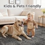 8x10 Area Rugs for Living Room: Ultra Soft Fluffy Shag Grey Rugs for Bedroom, Non-Slip Large Fuzzy Plush Rug Indoor Floor Carpet for Nursery Kids Boys Girls Room, Dorms, Playroom, Modern Home Decor - Image 7