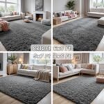 8x10 Area Rugs for Living Room: Ultra Soft Fluffy Shag Grey Rugs for Bedroom, Non-Slip Large Fuzzy Plush Rug Indoor Floor Carpet for Nursery Kids Boys Girls Room, Dorms, Playroom, Modern Home Decor - Image 6