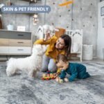 8x10 Area Rugs for Living Room Rug Washable: Abstract Large Rug for Dining Room Bedroom Carpet Non Slip 8 by 10 Indoor Modern Nursery Home Office Blue Grey - Image 4