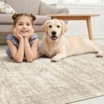 Washable Area Rug 8x10, Large Soft Rugs for Living Room Vintage Beige Carpet 8x10 Area Rugs for Bedroom Dining Room Non-Slip Stain Resistant Under Table Rug - Image 4
